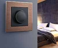 Веркель Рамка на 1 пост (коричневый алюминий) WL11-Frame-01 сн/пр