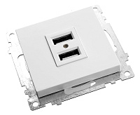Катрин Розетка USB 2-ая 2.1A белый GLS10-7115-01