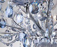 Люстра металл 3015/12 хром/лазурный хрусталь