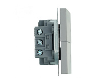 Эмили Выключатель 2кл самовозвратный платиново-серый RSW10-5113-10