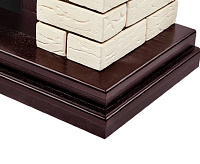 Портал Firelight Bricks 30 камень бежевый, шпон темный дуб