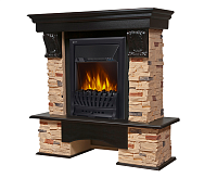 Портал Pietra Nuovo 25 камень сланец натуральный, шпон темный дуб