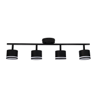 Светильник настенно-потолочный под лампу PCL 0704 4*GX53 BL черный IP20